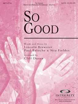 So Good - Bass Clarinet (sub. dbl bass) 