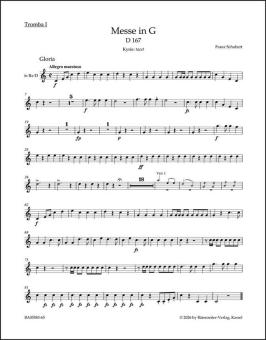 Messa in sol maggiore D 167 Standard