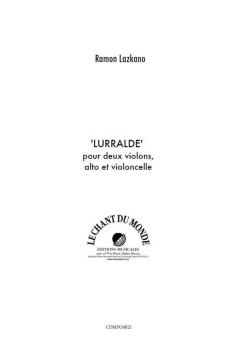 Lurralde - Pour Quatuor à Cordes 