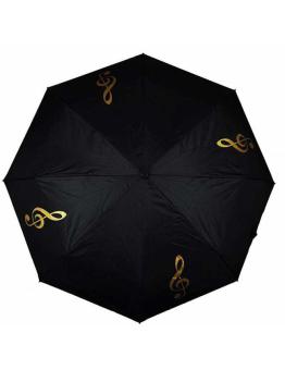 Mini umbrella g-clef black/golden 
