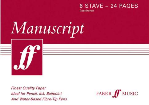 24-page A5 Manuscript Book, 6-stave interleaved 