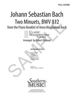 2 Minuets BWV 812 