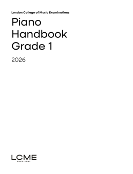 LCME Piano Handbook 2026: Grade 1 