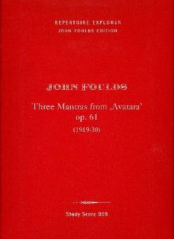 3 Mantras from Avatara op. 61 
