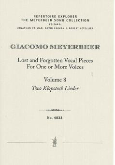 Lost and Forgotten Vocal Pieces 8: Two Klopstock Lieder (Nos.4&6) 