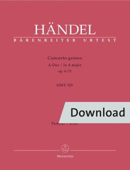 Concerto grosso A-Dur op. 6/11 HWV 329 Download