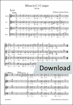Missa C-Dur KV 66 Download