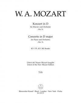 Konzert Nr. 5 D-Dur KV 175, Rondo D-Dur KV 382 