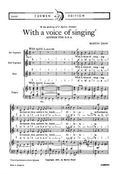 With A Voice Of Singing 