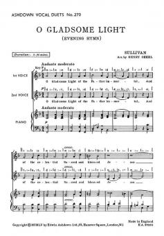 Sullivan O Gladsome Light 2-Part/Piano 