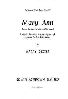 Mary Anne (Jamaica Song) 2-Part 