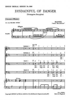 Handel Disdainful Of Danger TTBB 