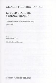 Let Thy Hand Be Strengthened 