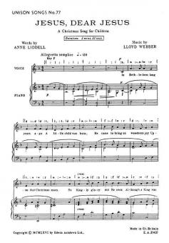 Lloyd Webber, Ws Jesus Dear Jesus Unison (U77) 