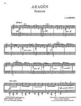 Aragon Fantasia for Piano Four Hands 