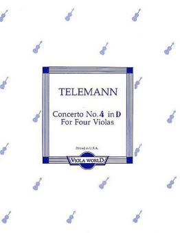 Concerto no. 4 In D For Four Violas 