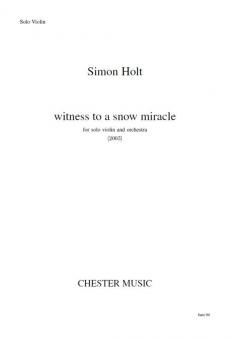 Witness to A Snow Miracle (Solo Violin Part) 