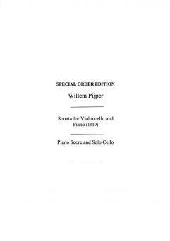 Sonata For Cello And Piano 