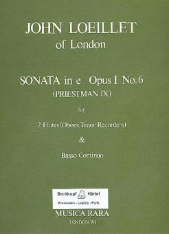 6 Sonaten op. 1: Nr. 6 e-Moll 