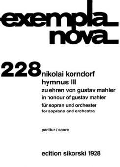 Hymnus III in Honour of Gustav Mahler 