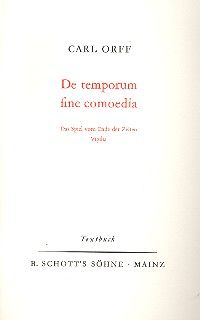 De temporum fine comoedia 