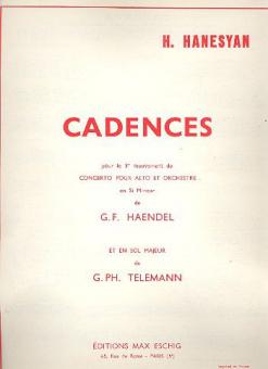 Cadences Concerto En Sim Telemann Conc. G Alto Pa 