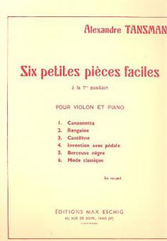 Six petites pièces faciles 