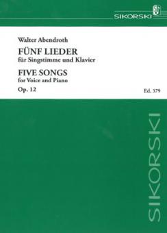 5 Songs op. 12 