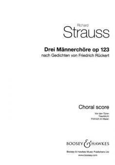 Three Male Choruses o. Op. AV 123 