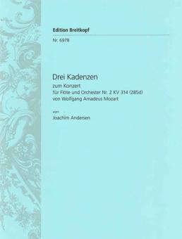 3 Kadenzen zu Mozarts Flötenkonzert Nr. 2 D-dur KV 314 