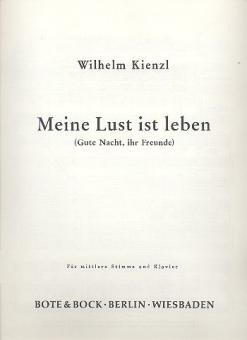 Meine Lust ist leben op. 44/4 