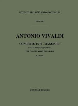 Concerto B-Dur F 1/163 O Sia Il Cornetto Da Posta T 348 