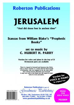 Jerusalem (Original In Key D) 