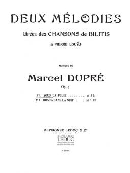 2 Melodies Op. 6 No.1 Sous La Pluie 