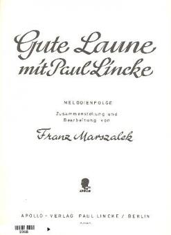 Gute Laune mit Paul Lincke 