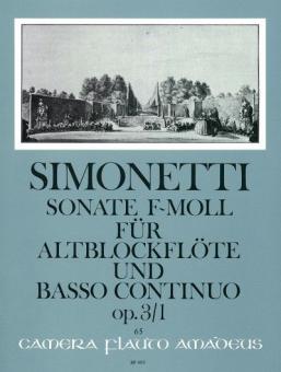 Sonata in fa minore op. 3/1 