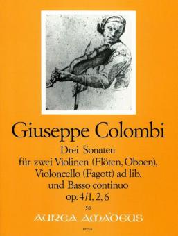 3 sonate op. 4 n. 1, 2 ,6 