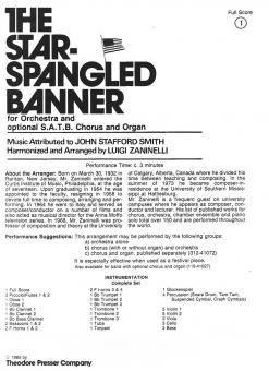The Star Spangled Banner for Orchestra 