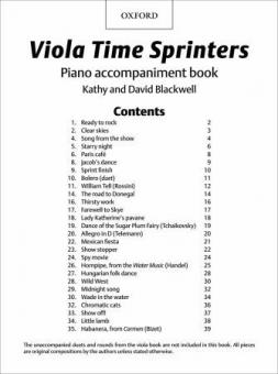 Viola Time Sprinters Piano Book 
