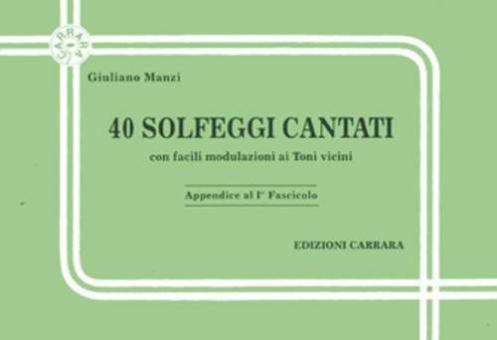 40 Solfeggi Cantati Manoscritti 1a 