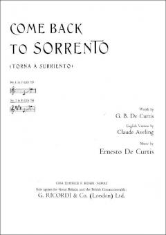 Come Back To Sorrento No. 2 in E 