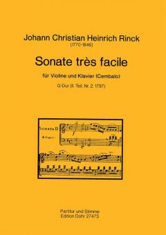 Sonate tres facile für Violine und Klavier (Cembalo) 