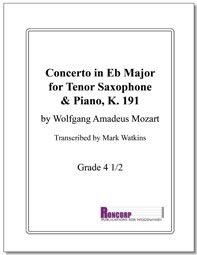 Concerto in Eb Major for Tenor Sax K. 191 