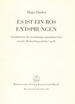 Es ist ein Ros entsprungen Standard