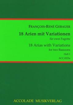18 Arien mit Variationen für zwei Fagotte 1 