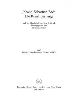 Die Kunst der Fuge BWV 1080 Standard