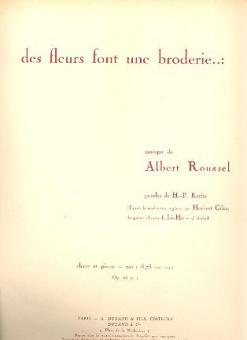 Des Fleurs... op. 35 Nr. 1 