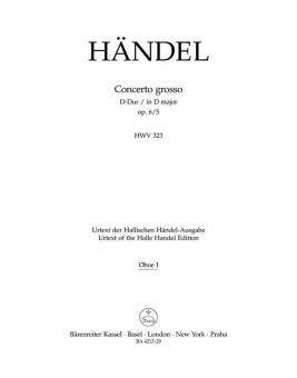 Concerto grosso D-Dur op. 6/5 HWV 323 