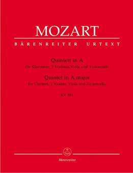 Quintett in A für Klarinette, 2 Violinen, Viola und Violoncello KV 581 