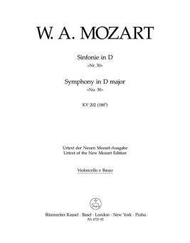 Sinfonie Nr. 30 D-Dur KV 202 (186b) 